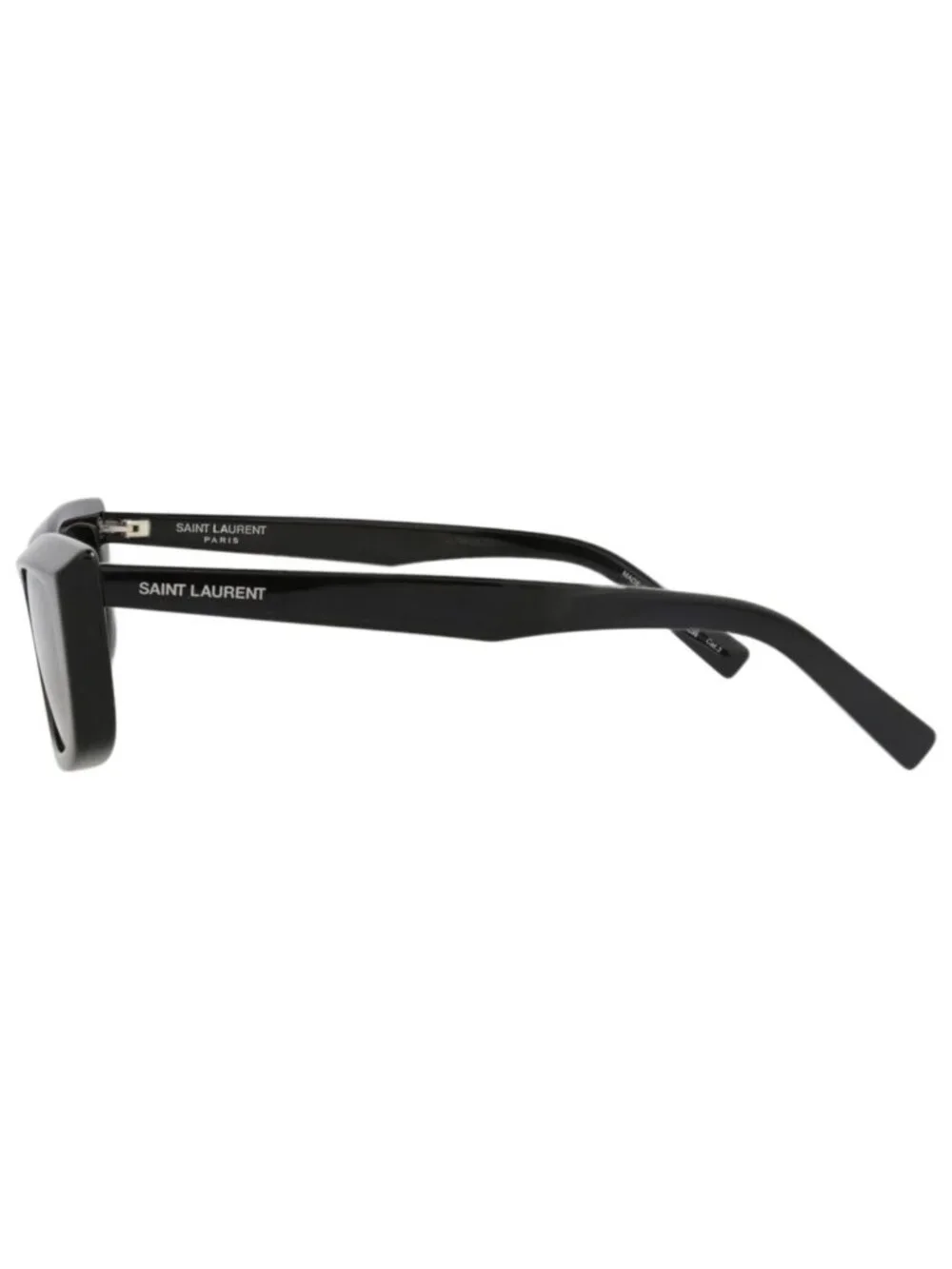 New Saint Laurent Women's Sunglasses Cat Eye Recycled Acetate Frame Black Black